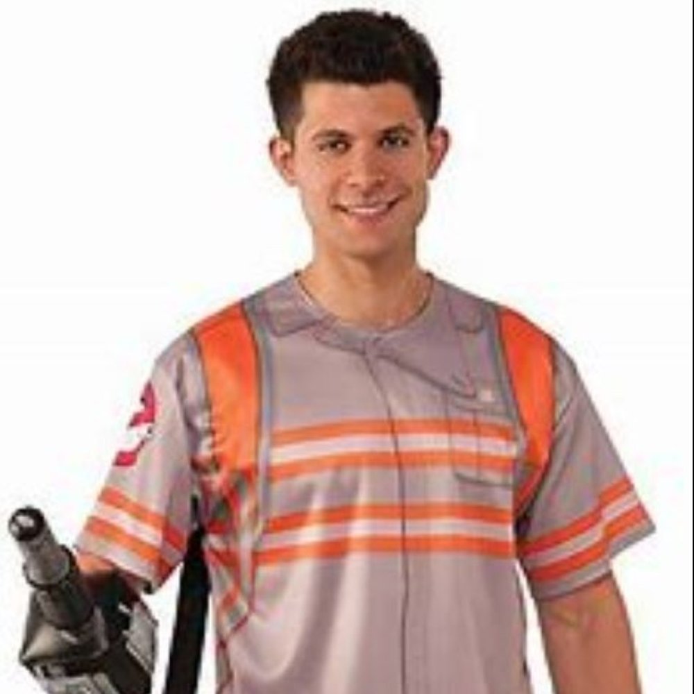 Ghostbuster Costume Shirt W/ Inflatable Wand Men's Standard M